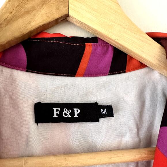 F&P Paris Tie Front Maxi Dress Sz M - Picture 3 of 5